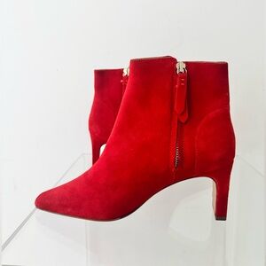 Biden Red Suede Ankle Boots size 37 (U.S. size 6.5)